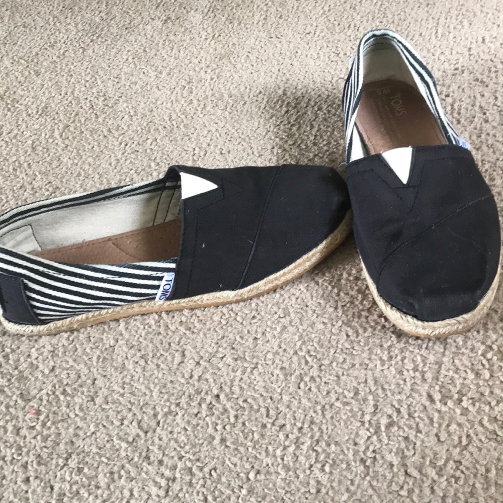 Black striped Toms.